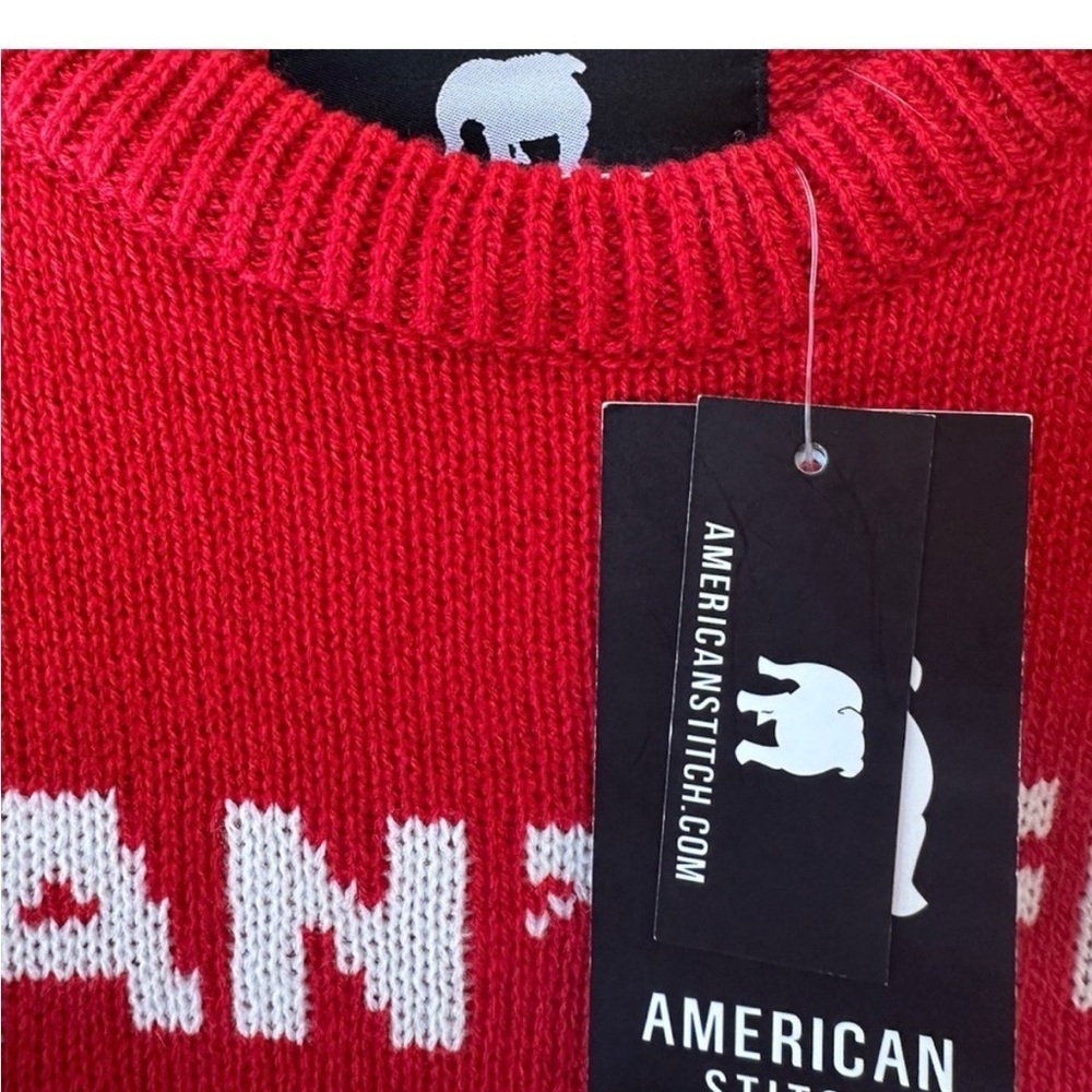 American Stitch Red Sweater with Gingerbread Design - Picture 5 of 8
